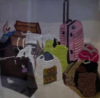 Ahwar Nasir, 10 x 10 Inch, Embroidery on Calico, AC-AHN-003